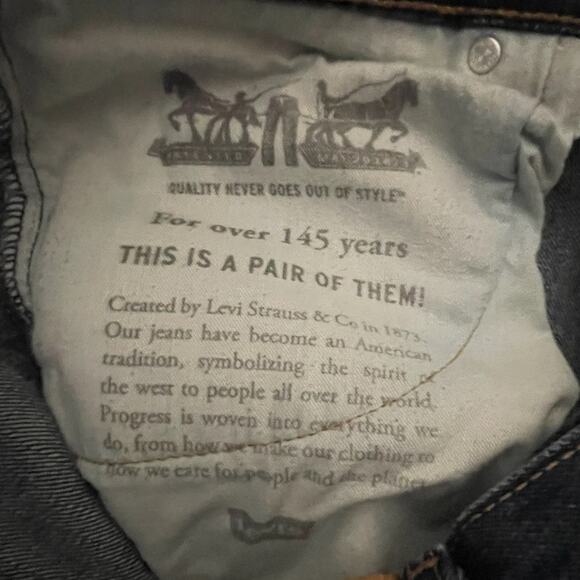 Levi’s Men’s 517 Bootcut Jeans - Size 33x32 - 100% Cotton Dark Blue Denim - EUC - Picture 5 of 8